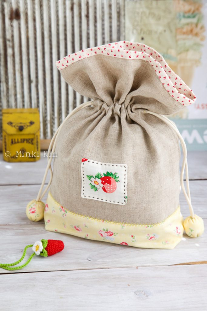 Milk and Cookie string bag – Minki's Work Table