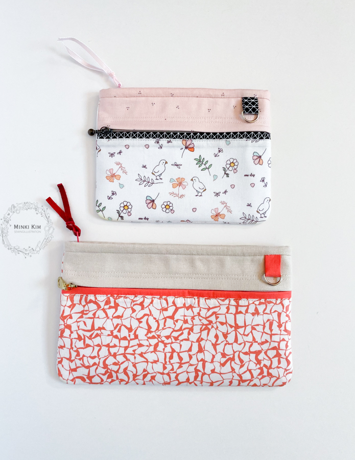 DIY DOUBLE ZIPPER POUCH BAG  TWO Zipper Box Pouch Tutorial